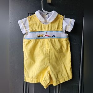 Smocked cars yellow JonJon